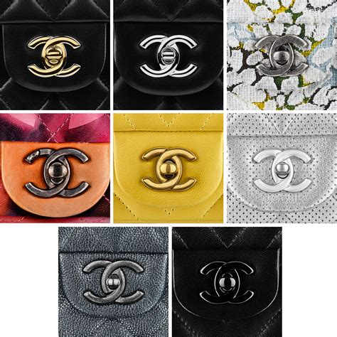 chanel classic gold or silver hardware|Chanel handbags hardware.